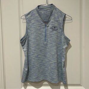 Antigua Blue and Green Heathered Top